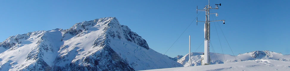 Alpine mast site above the snow line