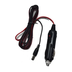 12V vehicle power lead with cigarette lighter plug