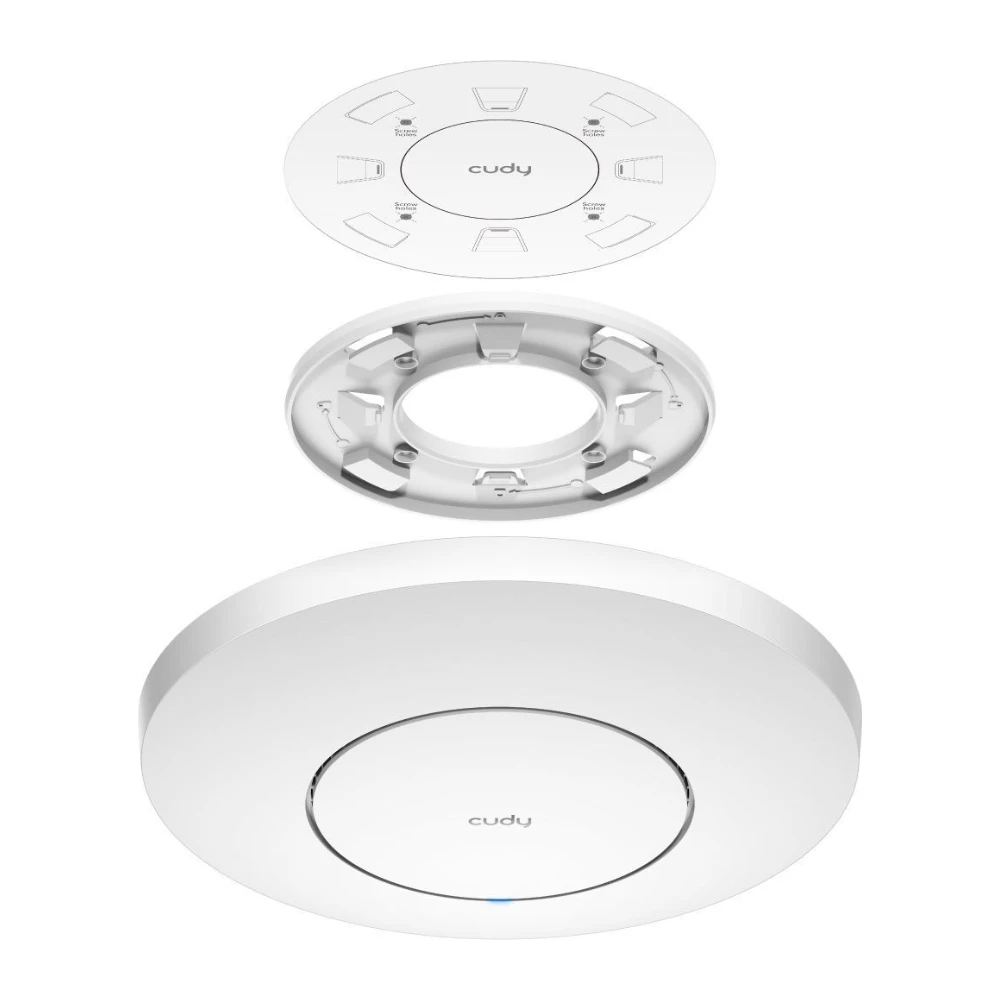 Cudy AP1300 access point with ceiling mounting bracket and template