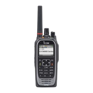 Icom IC-F3400DT digital handheld radio with full keypad, front view