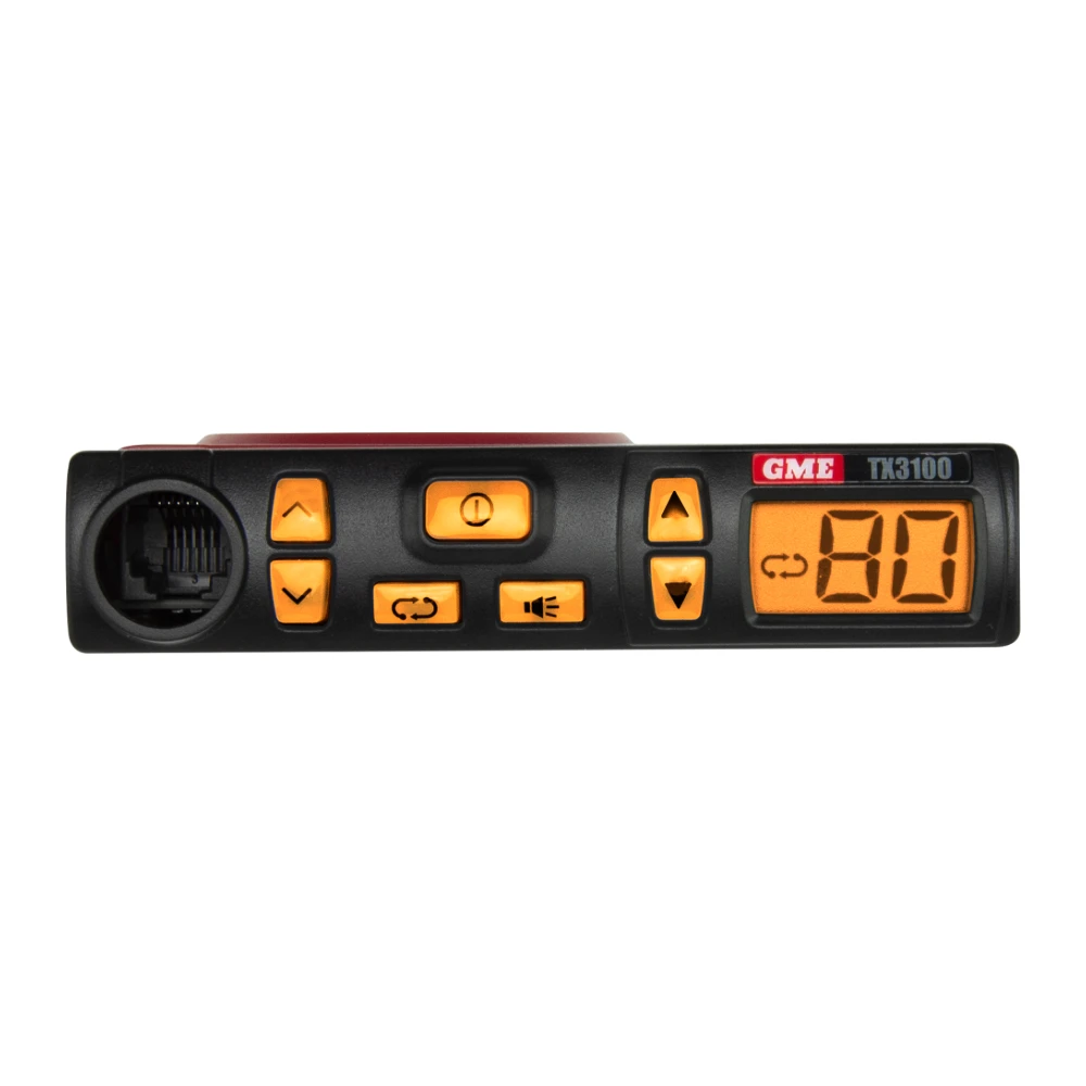 GME TX3100DP 5 W super compact UHF CB radio front panel