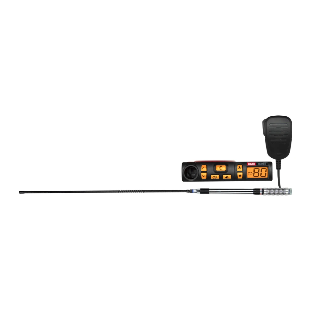 GME TX3100VP UHF CB radio starter kit with microphone and antenna