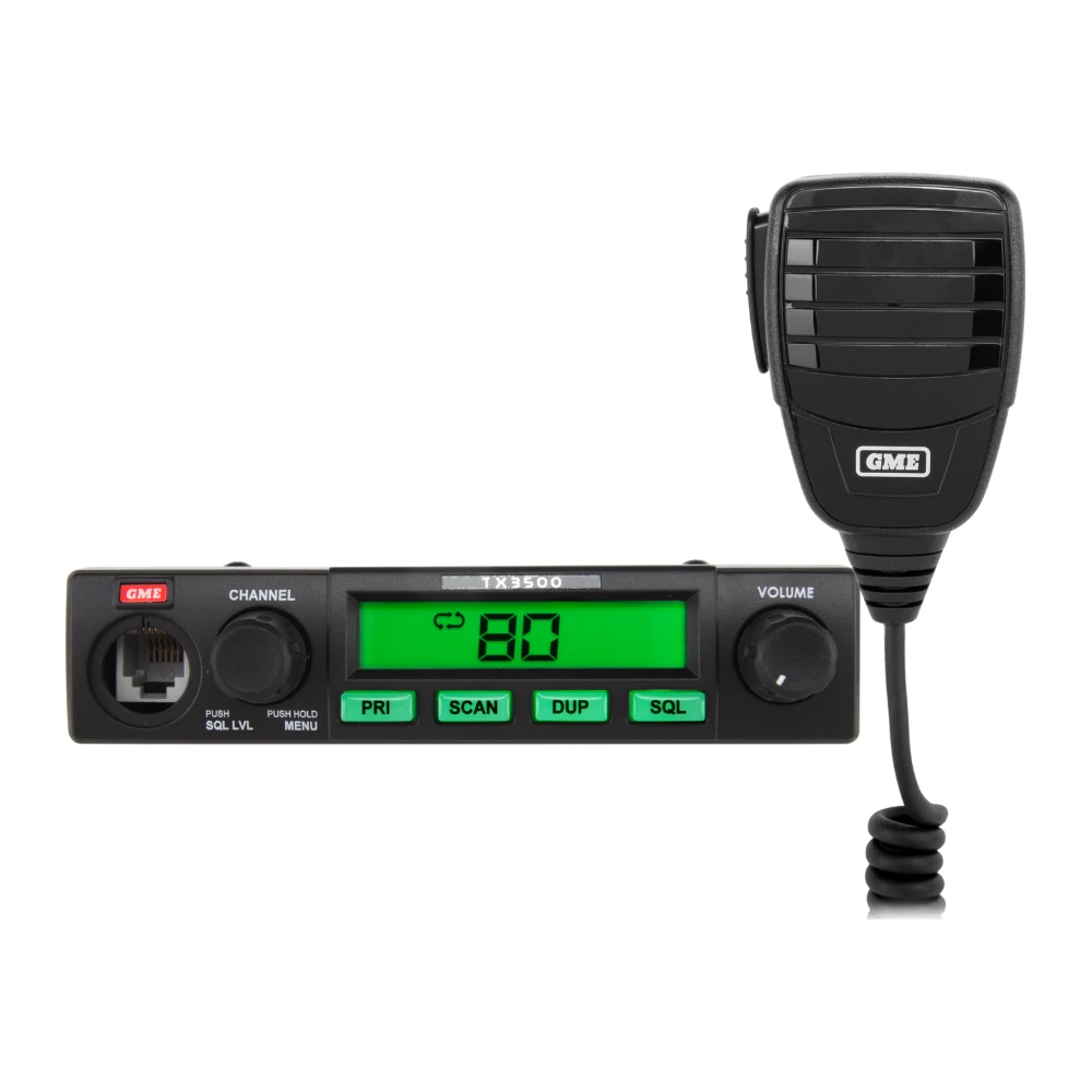 GME TX3500S 5 W compact UHF CB radio with ScanSuite and heavy duty microphone