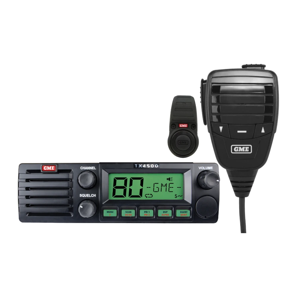 GME TX4500WS2 DIN mount UHF CB radio with wireless PTT button