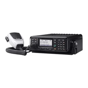 Icom IC-F8101 HF transceiver with hand microphone