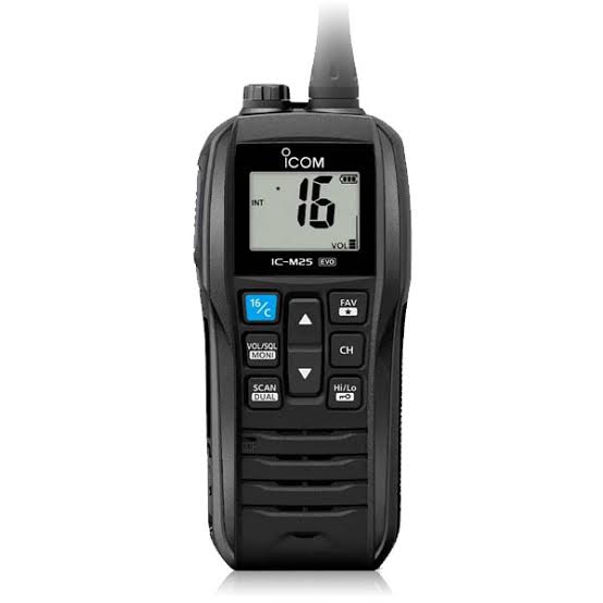 Icom IC-M25 EVO VHF marine radio, front view