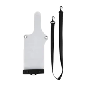 Waterproof radio carry case with lanyard