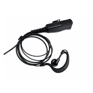 VC-86 earhook radio earpiece with in-line PTT microphone